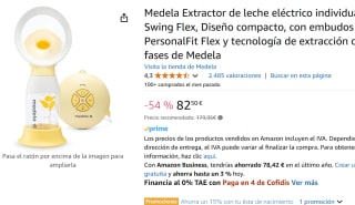 Medela Swing Flex Extractor de Leche Eléctrico por 82,50€