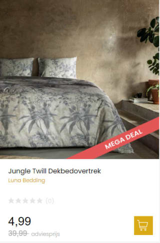 Beddengoed vanaf €4,99 bij Dekbed discounter