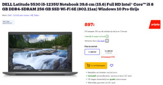 DELL Latitude 5530 i5-1235U Notebook 39,6 cm (15.6) Full HD voor €897 bij Bol.com