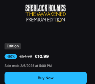 Sherlock Holmes The Awakened - Premium Edition PC voor €10,99 bij Epic Games