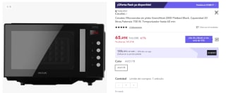 Microondas sin plato con Capacidad 20 litros Cecotec GrandHeat 2000 Flatbed Black, Potencia 700 W, Temporizador hasta 60 min por 50.49€
