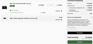 OM-System OM-1 Body + 12-40mm f/2.8 Pro II + 100-400mm F5.0-6.3 IS lens voor €2.499 dmv code bij Omsystem