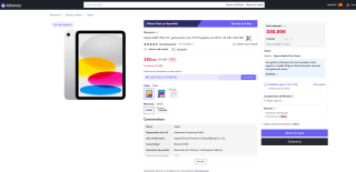 iPad Apple 2022 64GB 10.ª gen 10,9'' Wi-Fi por solo 330€ (Nuevos usuarios por 198€)