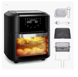 AIGOSTAR Freidora de Aire sin Aceite 12L, 1700W, 9 Modos Preconfigurados, Incluye 6 Accesorios por 71.39€ (Cuenta Nueva 61.39€)
