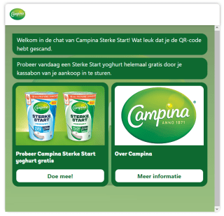 Gratis Campina Sterke Start Yoghurt Vanille of Aardbei via Cashback