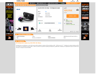 Kit Refrigeración Líquida Asus ROG RYUO 240 240mm por 109,95€