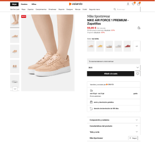 NIKE AIR FORCE 1 PREMIUM por solo 55,95€