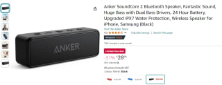 Anker SoundCore 2 bluetooth speaker voor €28,99 bij Amazon