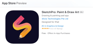 Take an iOS SketchPro paint and draw art from Apple App Store for free
