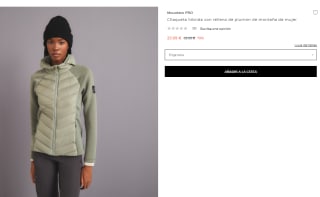 Chaqueta hibrida con relleno de plumón de montaña de mujer Mountain Pro por 20.99€