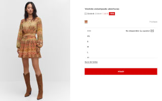 Vestido estampado aberturas para Mujer por 11.99€