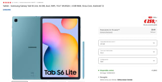 Tablet Samsung Galaxy Tab S6 Lite de 64 GB por 249€