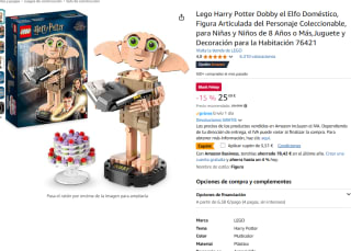 Set LEGO 76421 Harry Potter Dobby el Elfo Doméstico por por 19,98€