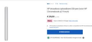 HP draadloos oplaadbare USI-pen voor €29 in de HP store