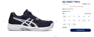 Zapatillas Asics Gel-Padel Pro 4 por 28,80€