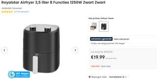 Royalstar Airfryer 3.5L voor €19,99 bij Ochama