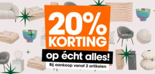 20% korting op alles bij aankoop vanaf 2 artikelen bij Kwantum
