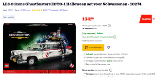 LEGO Creator Expert Ghostbusters ECTO-1 - 10274 voor €134,99 bij Bol.com