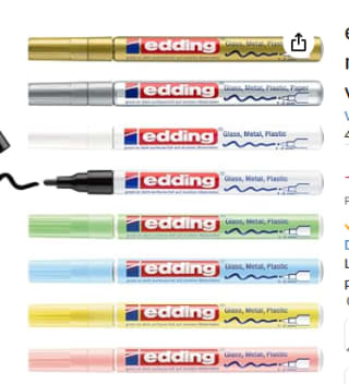 8 Rotuladores marcqaa edding 751 marcador de tinta opaca brillante por tan sólo 9,32€