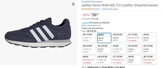 Adidas Sneakers laag 'Run 60s 3.0' in Marine voor €36 bij Amazon