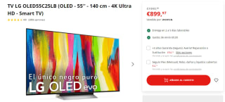 Smart TV LG OLED55C25LB OLED 55" 4K Ultra HD por 899.97€