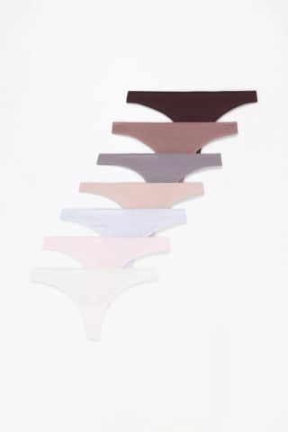 Pack 7 braguitas tanga algodón por 9,99€