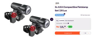 2 stuks Axa Compactline 20 Verlichtingsets voor €14,95 bij iBOOD