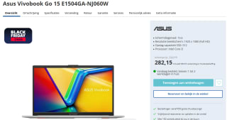 ASUS Vivobook Go 15 E1504GA-NJ060W 15.6" laptop voor €282,15 bij Electroworld