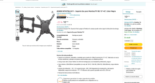 AISENS WT42TSLE-011 Soporte Eco para Monitor/TV 13"-42" por solo 10,17€