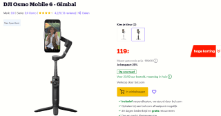 DJI Osmo Mobile 6 (OM 6) voor €119 bij Bol.com