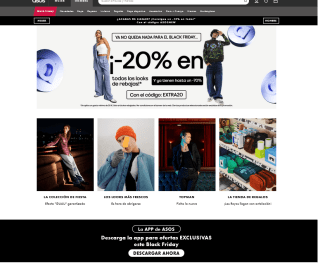 Black Friday Código 20% Descuento artículos rebajados en Asos