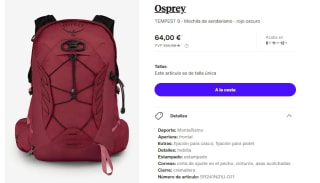 Mochila Osprey TEMPEST 9 por 64€