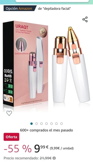 URAQT Depiladora Facial Mujer, Eléctrica por 9,99€.