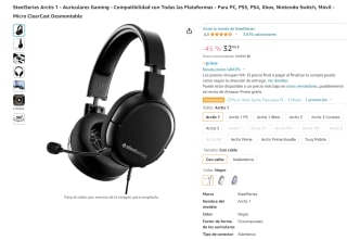 Auriculares Gaming SteelSeries Arctis 1 con cable por 32,90€