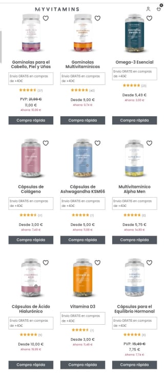 -50%+Envío Gratis en Myvitamins.