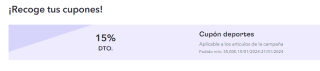 15% de descuento en supermercado days y deporte en Miravia