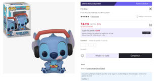 Funko POP! Stitch Gamer por 16.99€ (Cuenta Nueva 10.2€)