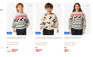 30% korting op alle Takkie (kerst) Truien bij de Hema
