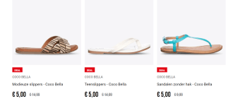Diverse dames slippers voor €5 bij Bristol