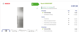 Bosch KGN39VIBT - Serie 4 - Koel-vriescombinatie - NoFrost voor €857 bij Beterwitgoed
