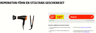 Giftpack haardroger & stijltang Remington D3012GP voor €39,99 bij Kruidvat