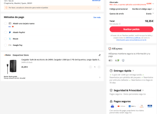 Cargador GaN de escritorio 240W por tan solo 18,35€