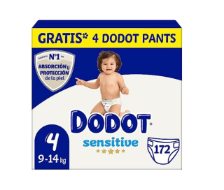 176 Pañales Bebé Sensitive Talla 4 9-14kg por 54,74€