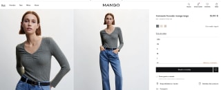 Camiseta fruncido manga larga a tan solo 19,99€