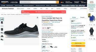 Crocs Literide 360 Pacer mujer por 28€