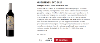6 Botellas de Guelbenzu Evo 2020 por 35€