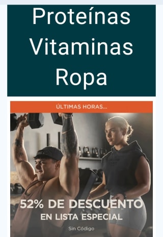 -52% de Descuento en Lista Especial desde MyProtein.