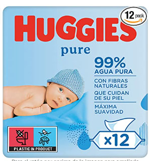 2 pack de toallitas Huggies por 12 a 23.16€