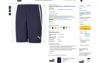 Pantalones PUMA Teamliga Shorts Cortos Hombre por 7,99€
