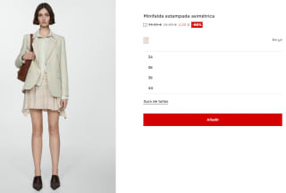 Minifalda estampada asimétricapara Mujer por 4.99€